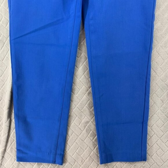 Ecru Womans 4 Office Dress Pants Bright Blue Skinny Ankle Mid Rise Stretch - Picture 4 of 15